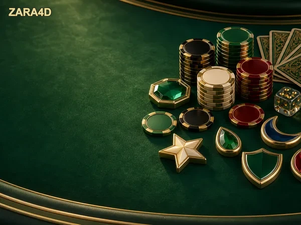 Layar hasil pertandingan Teen Patti 20-20 dengan perhitungan chip